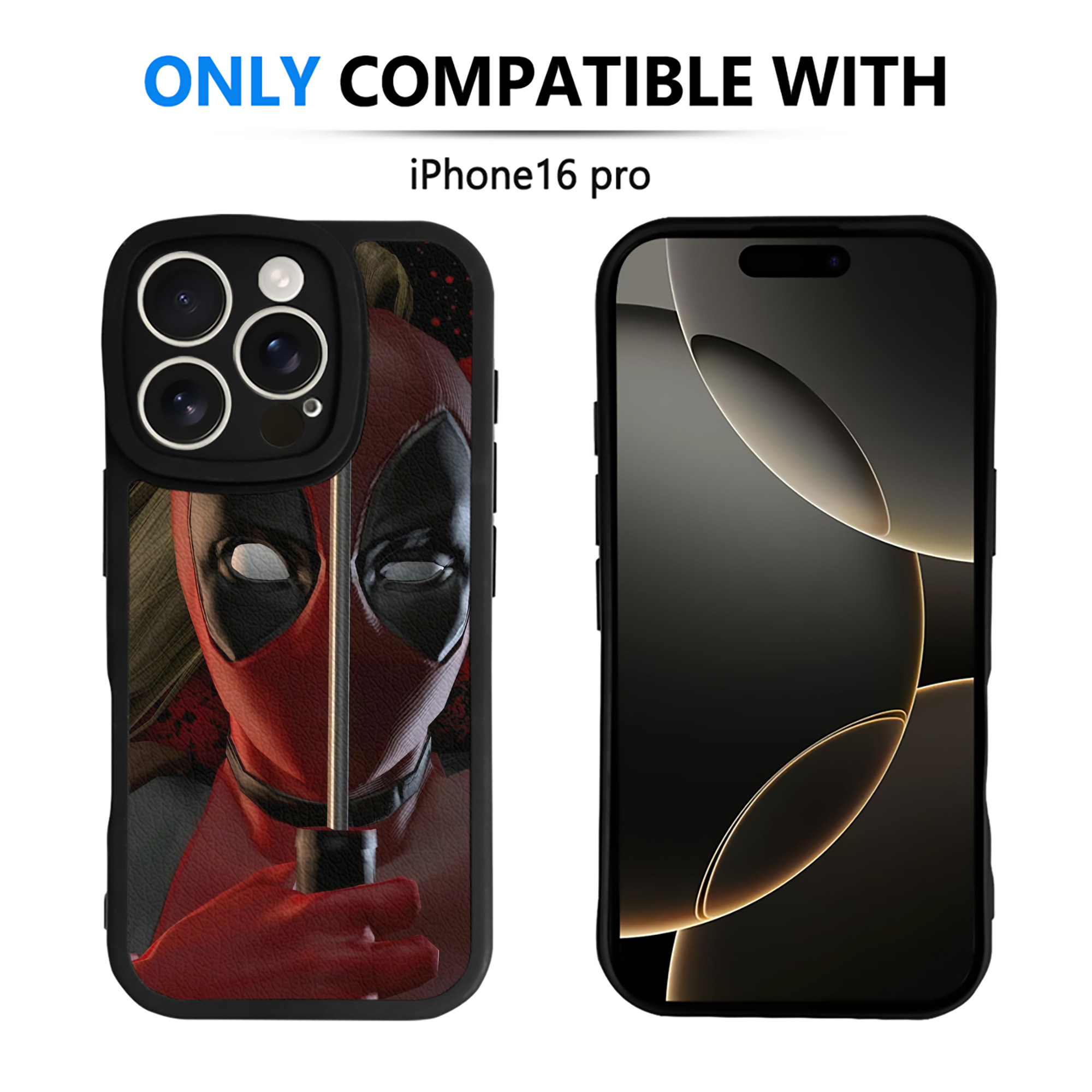 （画像用） Deadpool デッドプール 【iPhone 16シリーズ対応】シリコンスマホケース（レザー調） 材質：シリコン